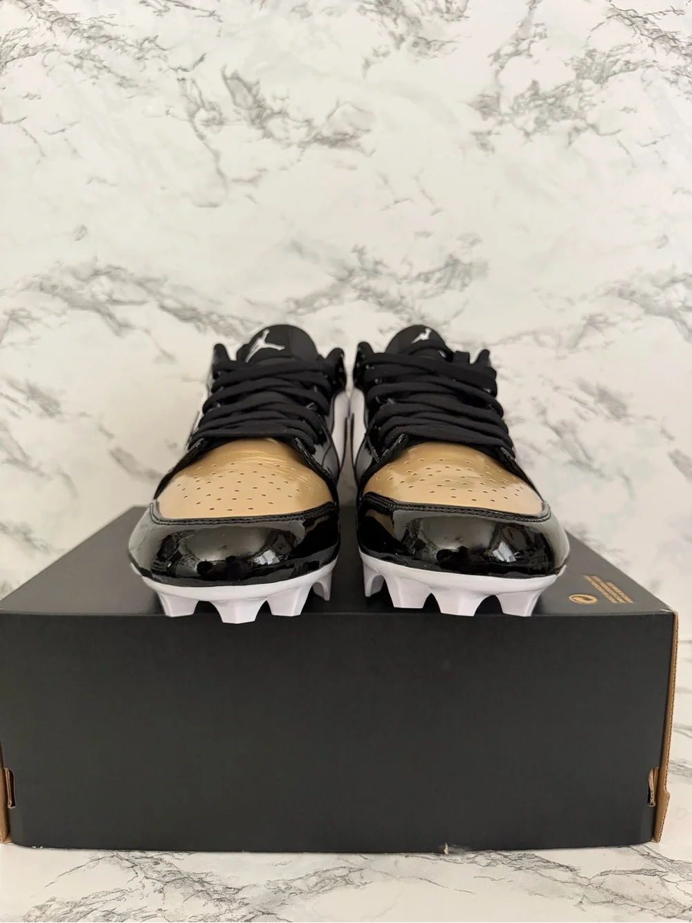 Nike Air Jordan 1 Low TD Gold Toe Football Cleats FJ6245 Men’s Size 9.5